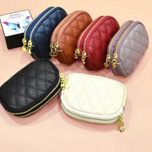 리얼 소가죽 캐주얼 예쁜 미니 카드 동전 지갑 파우치