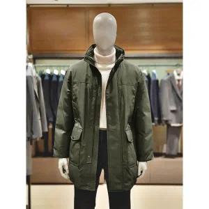 갤러리아 킨록 F/W 스텐에리 미디힙 구스다운 점퍼 카키그레이 (TGU06)