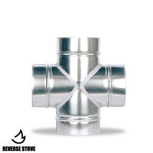 125mm 십자연통 스파이럴 난로연통