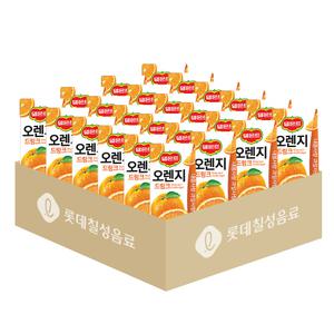 롯데칠성 델몬트 드링크오렌지 190ml PACK 32개 음료 과일 과즙 팩