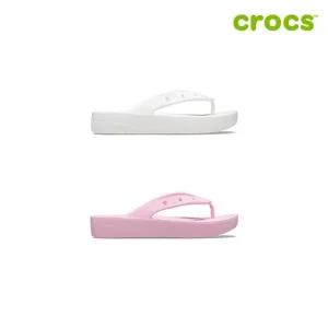 [크록스 정품] 클래식 플랫폼 플립 여성샌들 207714 2종 택1
