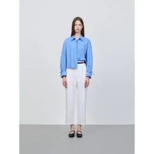 [ZOOC](대구신세계)리본 커프스 크롭 셔츠_Z252MSC023