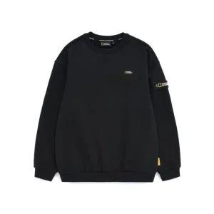 [내셔널지오그래픽 키즈] K224USW920 키즈 등판 변형 로고 맨투맨 BLACK 311955