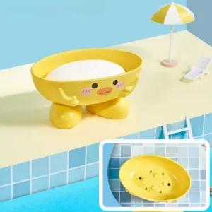 스텐비누받침 귀여운 오리 캐릭터 비누 받침대 물빠짐OK