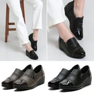 DS-D쥬얼리/국내 큐빅장식 짚업 여성통굽슈즈 슬립온 통굽로퍼