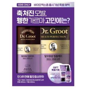 닥터그루트 탈모증상 집중케어 힘없는 모발용 샴푸 400ml+330ml
