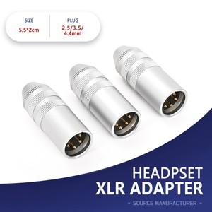 4핀 XLR - 4.4mm 밸런스드 어댑터 커넥터 3.5 암 헤드폰 마이크