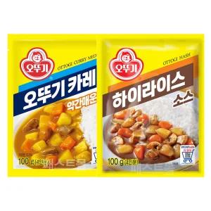 오뚜기 카레 약간매운맛 100g + 하이라이스소스 100g 세트