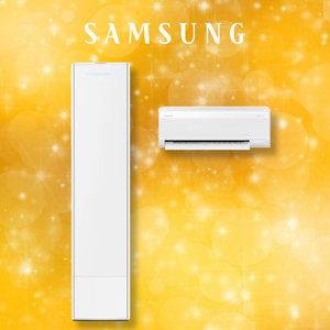 삼성 25년형 비스포크 AI 무풍콤보 갤러리 청정 멀티에어컨 2IN1 인버터 56.9+18.7㎡ AF80F17D22WRT 기본설치비별도 실외기포함