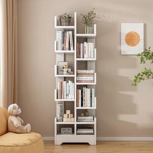 모더니즘 원목 거실책장 스탠드 회전식 간이 책선반 좁은 원목책장 아동 슬림선반