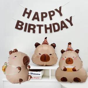파티아일랜드 카피바라 풍선 생일 파티 세트 이벤트 캐릭터 가랜드 포토존 꾸미기