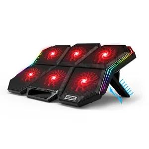 노벨뷰사이언스 쿨러몬스터 F6 RGB 노트북 쿨러 거치대 레드