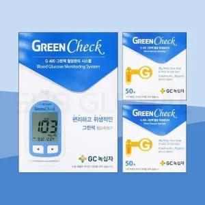 [GC녹십자] 그린첵 혈당검사지 50매 2개 총 100매 + 측정기계 세트 당측정 프리스타일리브레