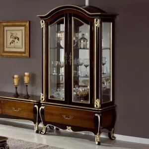 벤티 엔틱 원목 장식장 유리 양주 진열장_CP