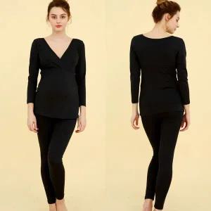 [보리보리/쁘띠마리에]뉴샤론 임부내의 상하SET 면스판