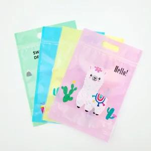캐릭터 선물 포장 지퍼백 50장 알파카/투명/비닐/봉투/포장지/미니/선물용/포장백/소형/접착/쿠키/간식