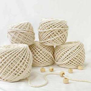 내추럴 볼사 60 90 120 150합 (75야드) 마크라메 실/볼사실/마크라메실/90합/120합/150합/면실타래/실공예