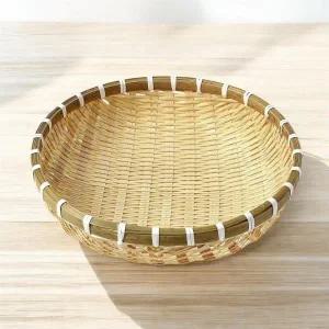 정겨운 DNSQ1425 대나무 소쿠리 30cm 작은 광주리 바구니 채반