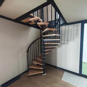 럭셔리 모던 디자인 2층 확장형 컨테이너 하우스 조립식 소형 이동 주택 (나선형 계단 포함)