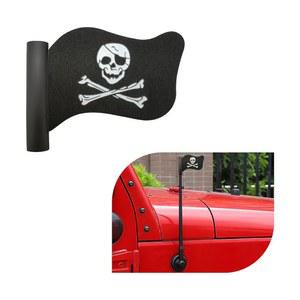 포브티 해적 깃발 자동차 안테나 토퍼, 스컬 크로스본스 패튼 자동차 안테나 토퍼, 대부분의 차량을 위한 멋진 해적 깃발 모양의 자동 안테나 볼, 범용 자동차 액세서리(1 PCS)