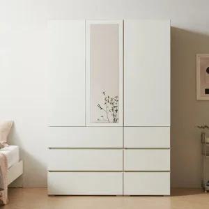 마르체 이안 1300 전신거울 싱글장 옷장 세트 BKC723C (착불)