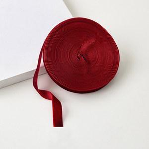 1롤 50야드 크리스마스 벨벳 리본 선물용 단면 리본 포장 DIY 새해 레드 벨벳 골드 글리터 축제 리본