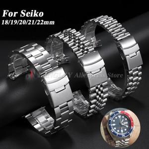 오이스터 팔찌 곡선 엔드 시계 액세서리 18/19/20/21/22mm 용 Jubilee 세이코 SKX007/009 316L 솔리드 스테