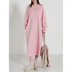 [시크루즈]햄도 벌룬 소매 박스 롱 원피스 BDOP084_P406466056