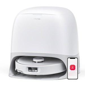 로보락 큐레보 커브 로봇 진공 청소기 및 걸레, 18,500Pa 흡입, 제로 엉킴, 어댑티브 트 섀시, 플렉시암 기술, 온수 걸레 세척 독 셀프 청소, 장애물 인식 기능