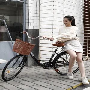 자전거바구니 여성용 출근 24인치 빈티지 여자 숙녀용 클래식 22인치 바구니자전거 나들이