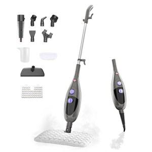 12 in 1 스팀 걸레, 하드우드 바닥, 타일, 카펫, 옷, 창문 및 가구용 탈착식 핸드헬드 클리너, 15S 고속 가열 조절 가능한 스팀을 갖춘 경량 바닥 스팀기
