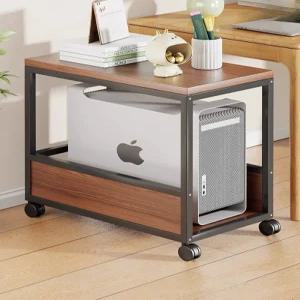 컴퓨터 본체 받침대 이동식 사무실 거치대 선반 수납장