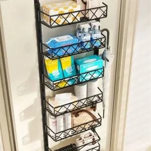 문걸이 수납 선반 욕실 행거 문걸이선반 원룸 다용도 무타공