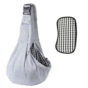 소형견을 위한 카넴크 반려견 슬링 캐리어 고양이 강아지 반려동물 최대 16.5파운드, 편안한 하드 바텀 지지대, 조절 가능한 패딩 숄더 스트랩, 야외 여행용 핸즈프리 슬링백