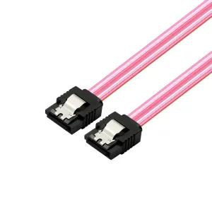 마하링크 SATA3케이블 6Gb/s Lock 투명 레드 0.5M ML-S3LIR