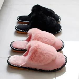 여자 예쁜 털슬리퍼 겨울 거실용 실내용 신발호텔화 사무실화 홈슬리퍼 천화 커플화 여성화 가족화 이쁜화