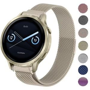 가민 베뉴4 41mm 2S 3S 비보액티브 4S용 18MM 마그네틱 밀라니즈 스트랩 포러너 265S 255S용 팔찌 밴드