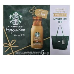 스타벅스 RTD 20주년 한정판 프라푸치노 모카 6입 + 모멘텀백 + 투명파우치