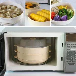 매일잇템 글로벌S 티본 대형스팀찜기2단세트 전자레인지 스팀 멀티찜기