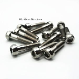 티타늄 볼트 BBS OEM 벤틀리 재규어 2 피스 휠 Ti6AL4V 단조 나사 M7 x 24.5mm 32mm