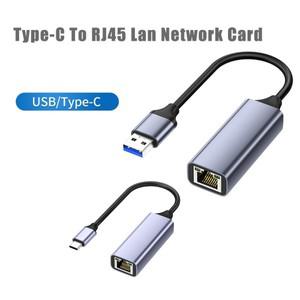 USB 3.0 이더넷 어댑터 PC 인터넷 1000Mbps 네트워크 RJ45 Type C 기가비트 2.5G To for Laptop/Tv Box