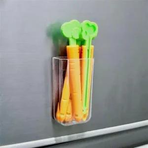 자석밀봉집게 자석 케이스 당근 밀봉집게 과자 빵 봉지 밀폐클립