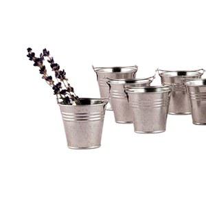 WEDDINGSTAR 미니 메탈 웨딩 페이버릿 펄 용기 - 12개 세트