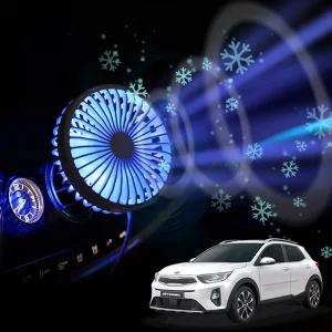 스토닉 차량용 송풍구 호환 선풍기 시즌3용 쿨링팬 무드등 각도조절 숭거치 시원한 미니 작은 용써큘레이터