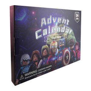 또봇 2024 마블 출현 달력 상자 24Pcs 미니 작은 어벤저 스  애니메이션 피규어 스파이더 아이언 맨 헐크