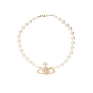 [비비안웨스트우드]원 로우 펄 바스 릴리프 여성 초커 목걸이 63010106 02R202 148194410