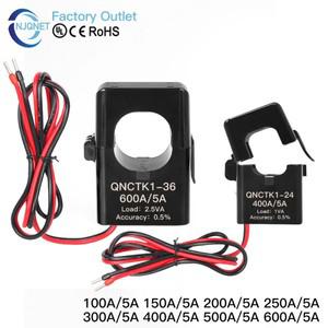 스플릿 코어 전류 트랜스포머 QNCTK1-24 100A 5A 150 5 2005 500A5A AC CT 클램프 센서