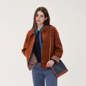 [올리비아하슬러]올리비아하슬러 체크안감 핸드메이드 자켓_OHEWJK102