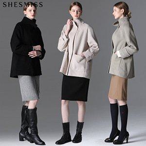 [쉬즈미스][쉬즈미스(SHESMISS)] 하이넥 래글런 핸드메이드 울코트 (택가격:398000원)