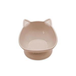 6 강아지 반려동물 경사형 캐릭터 식기 베이지 X2개 애견 밥그릇 사료그릇 고양이 애견용